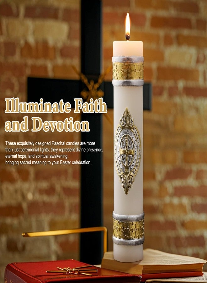TALPGOD Saint Benedict Framed Medal Unique Candle,Catholic St Benedict Medals Candles for Prayer,Cirios Religiosos Catolicos Medalla De San Benito,Mexican Devotional Paschal Candles,Escapularios Catolicos - Image 5